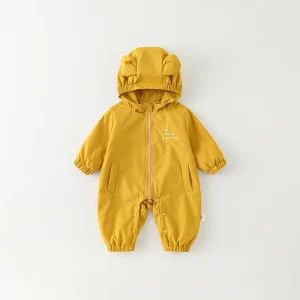 combinaison de pluie bébé jaune