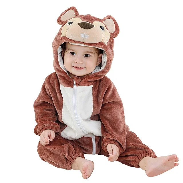 combinaison pour bebe en coton marmotte