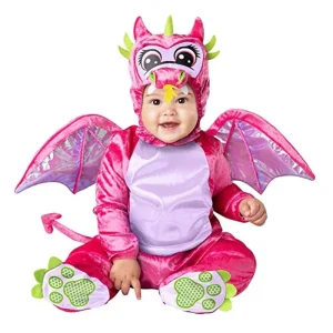 combinaison bébé déguisement dragon rose