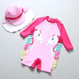 combinaison anti uv bébé amour de licorne