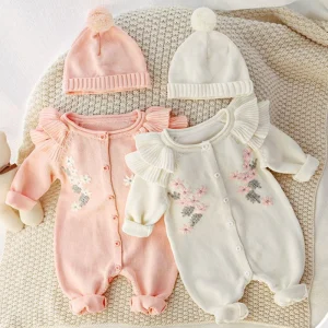 combinaison bebe tricot fille adorable