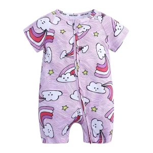 combinaison pyjama bébé arc-en-ciel