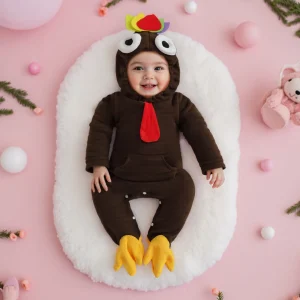 combinaison bébé Thanksgiving dinde