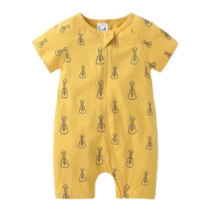 combinaison pyjama bébé guitare jaune