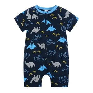 combinaison pyjama bébé dinosaure bleu