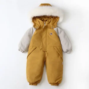 bebe combinaison ski imperméable jaune