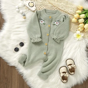 combinaison tricot bébé marguerite