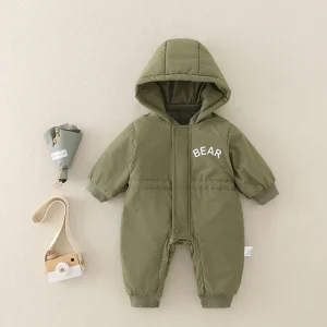 combinaison hiver pour bebe ours vert