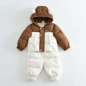 Bebe combinaison ski Anorak Blanc marron