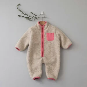 combinaison bébé polaire beige agneau