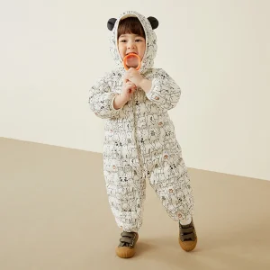 combinaison ski bebe Balabala blanc et noir